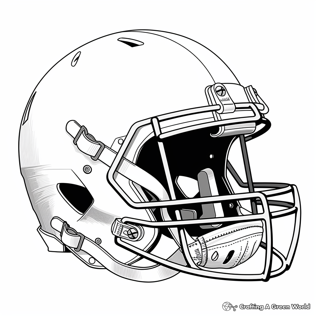 Realistic Football Coloring Pages Free Printable 