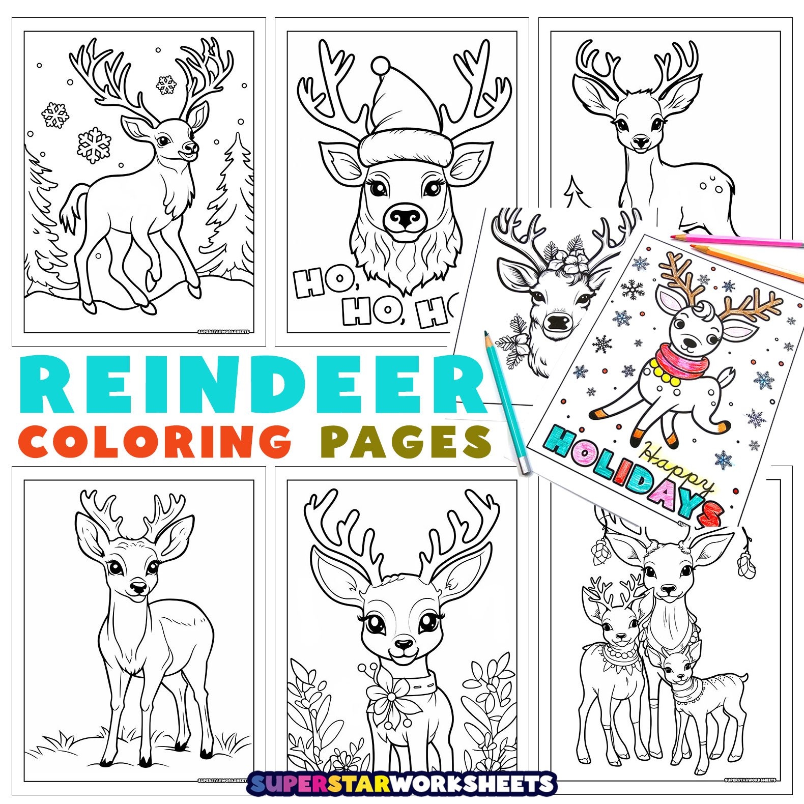 Reindeer Coloring Pages Free Printables Superstar Worksheets Reindeer Coloring Pages Free Printables Superstar Worksheets
