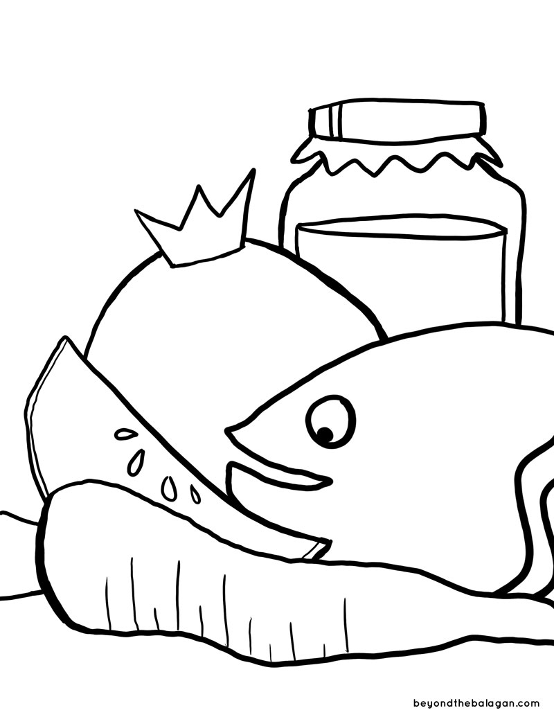 Rosh Hashanah Coloring Page Jewish Moms Crafters