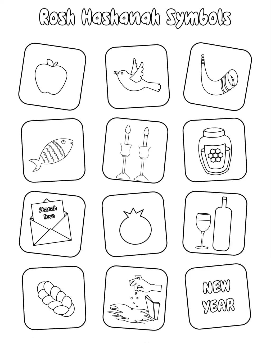 rosh hashanah coloring pages printable