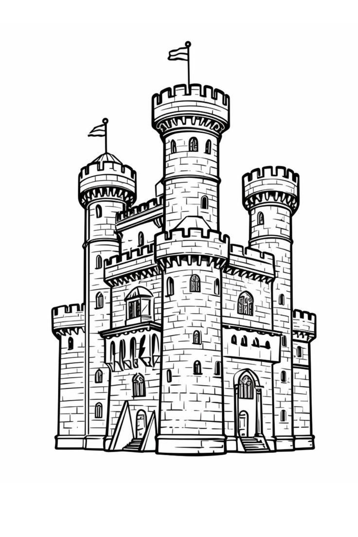 Royal Adventures Await Free Printable Castle Coloring Pages For Kids Royal Adventures Await Free Printable Castle Coloring Pages For Kids