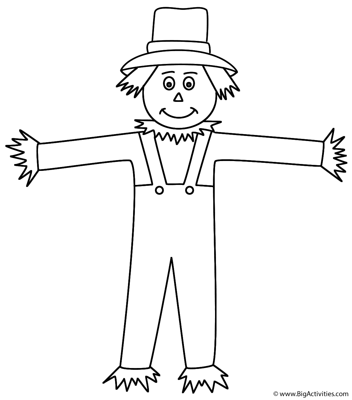 Scarecrow Coloring Page Autumn Fall Scarecrow Coloring Page Autumn Fall
