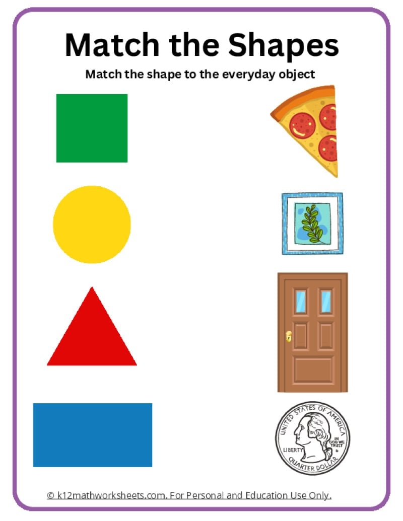 learning shapes and colors for toddlers printable