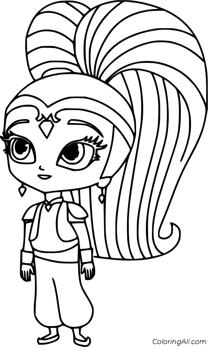 Shimmer And Shine Coloring Pages