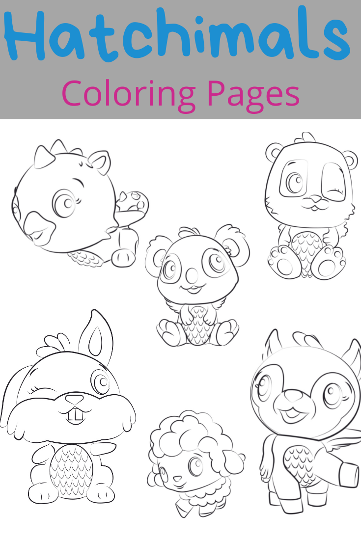 Six FREE Printable Hatchimals Coloring Pages