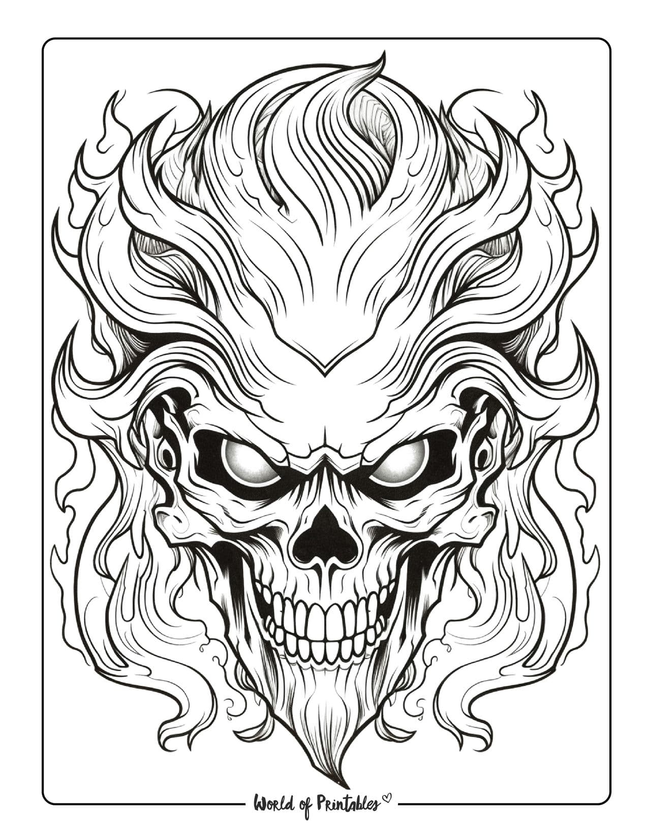 Skull Coloring Pages World Of Printables