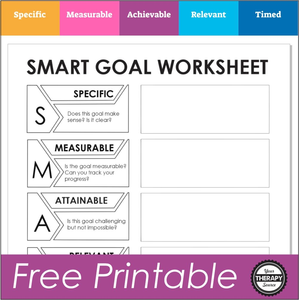 smart goals worksheet