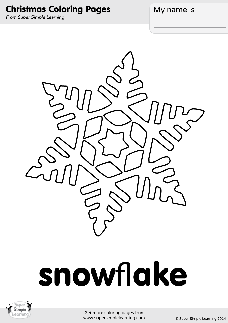 Snowflake Coloring Page Super Simple