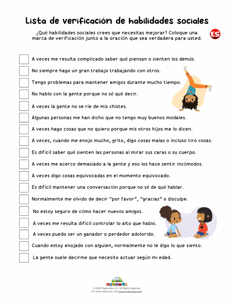 Social Skills Checklist ES F GS 