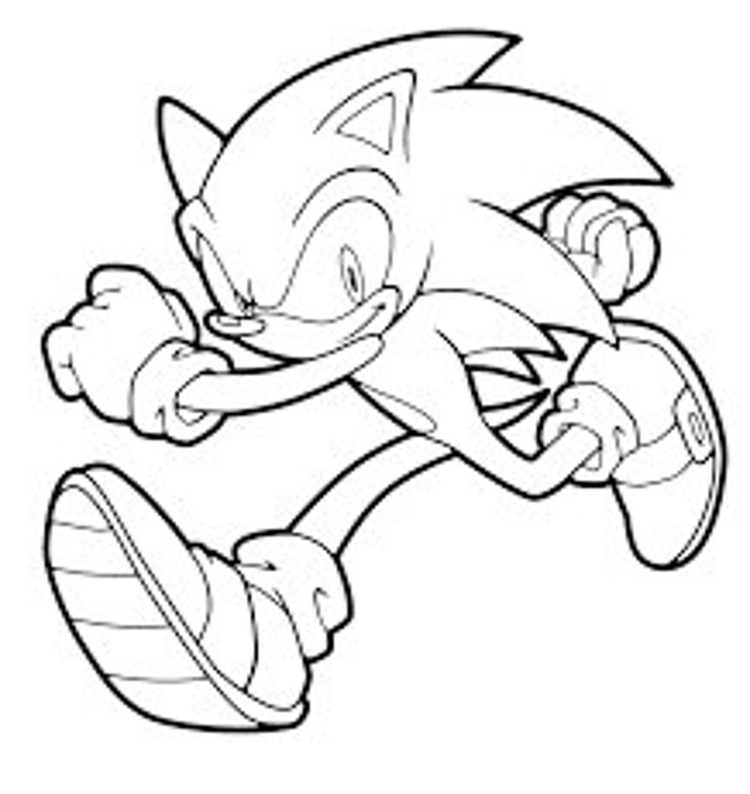 sonic coloring pages printable