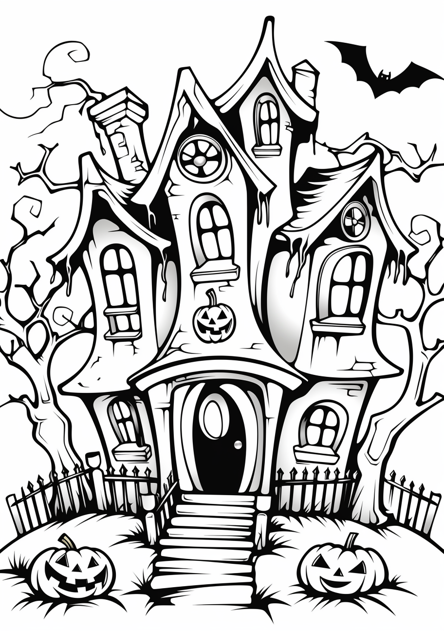spooky halloween coloring pages printable