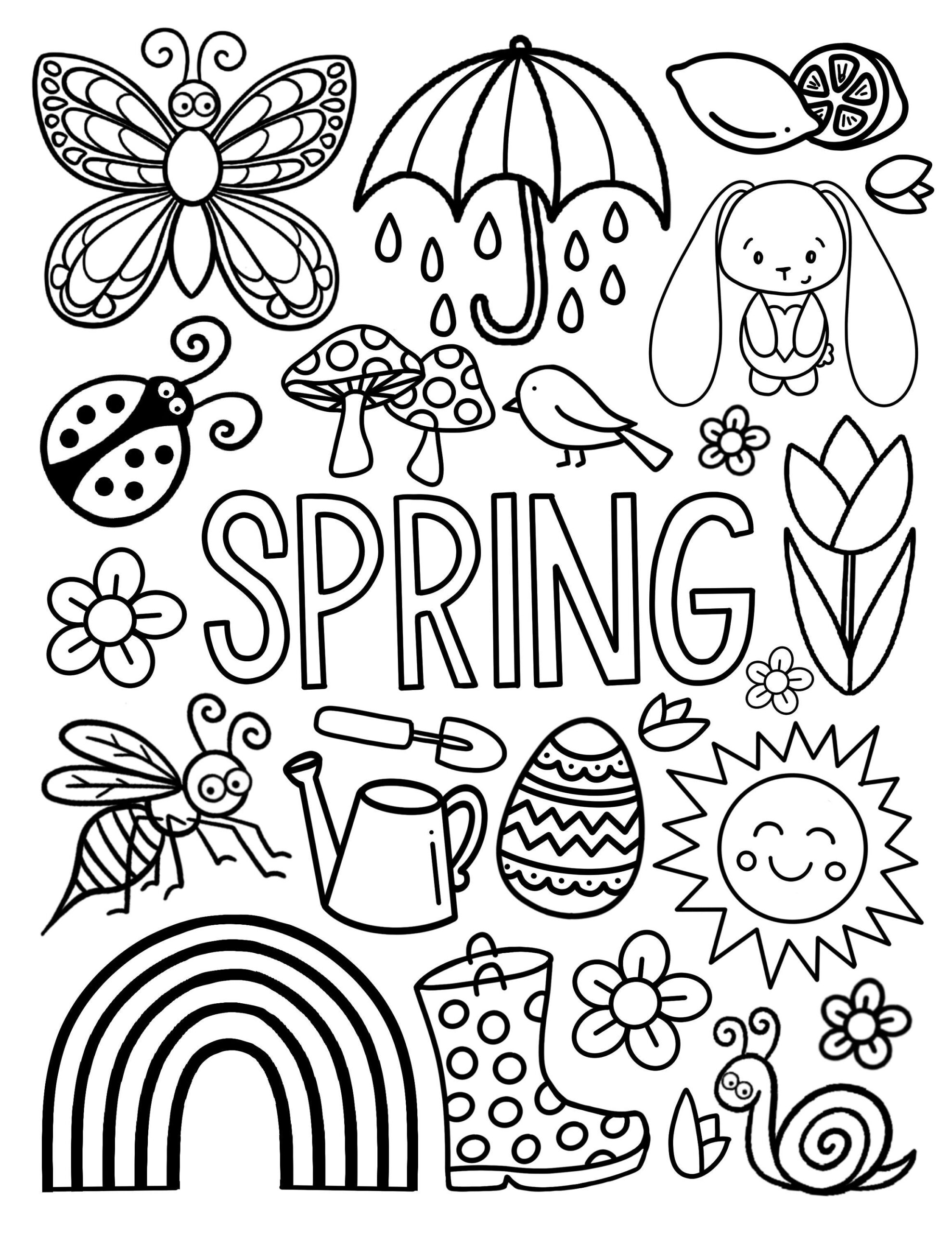 printable spring coloring pages