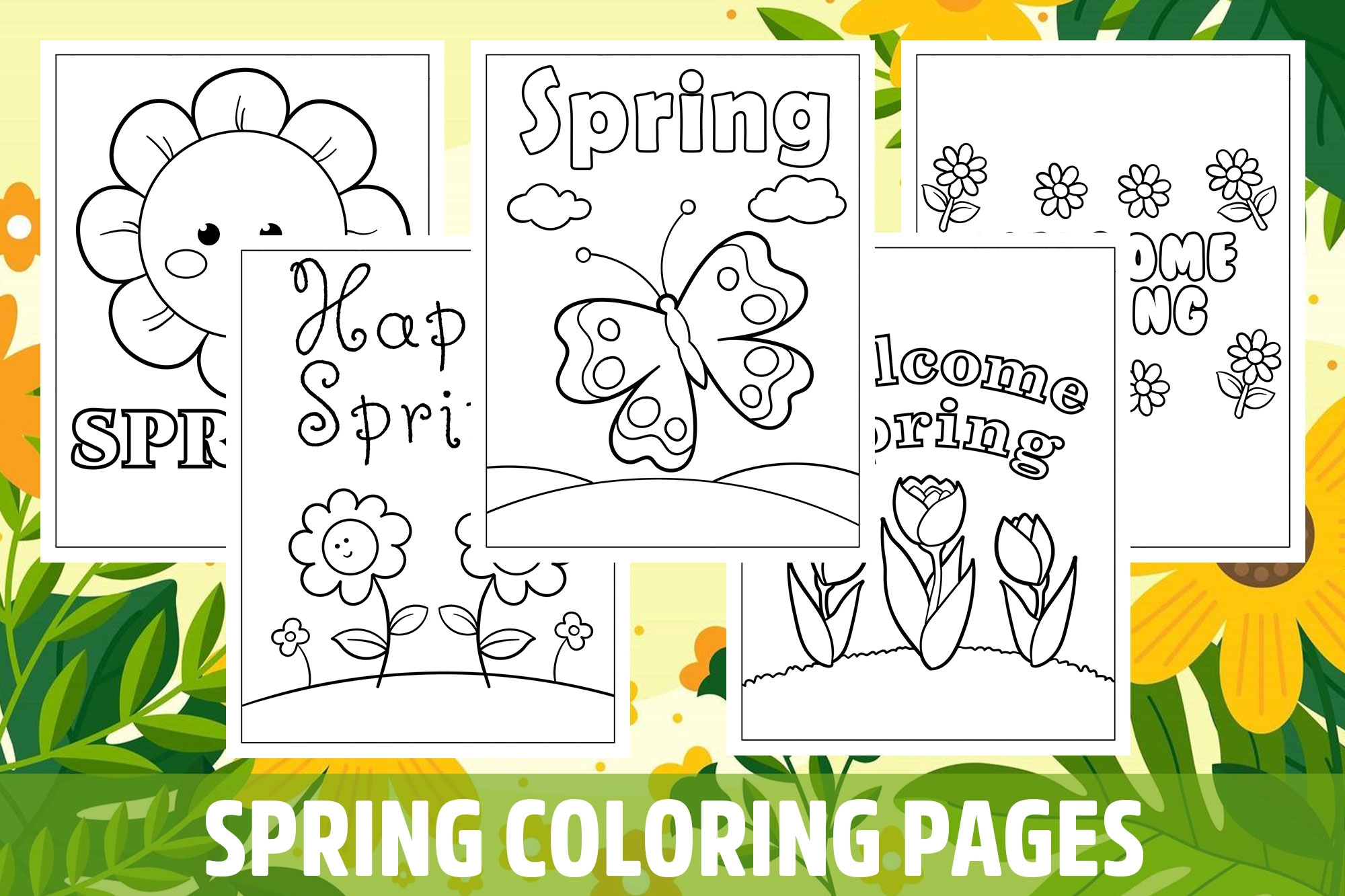 free printable spring coloring pages