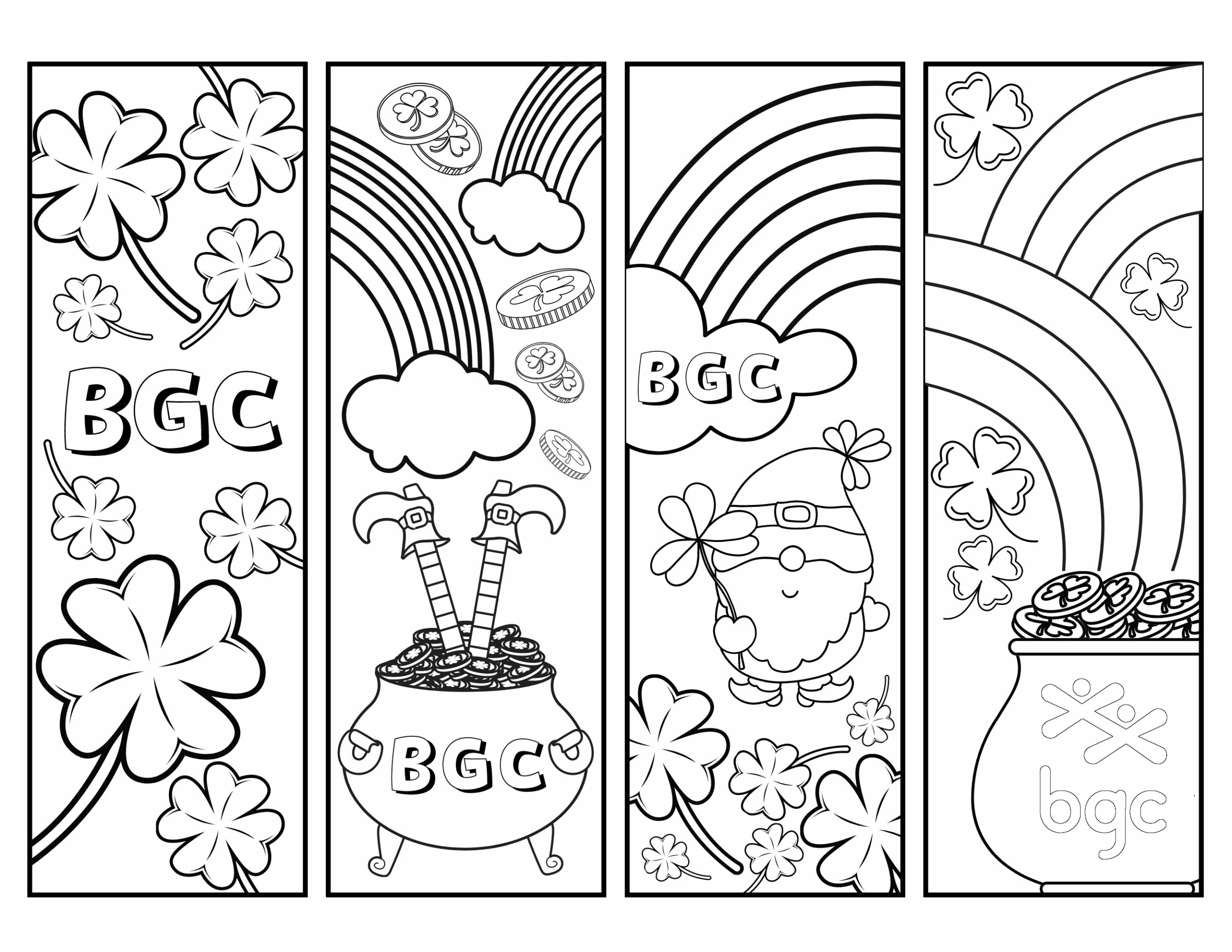 St Patrick s Day Bookmark Colouring Pages BGC Canada