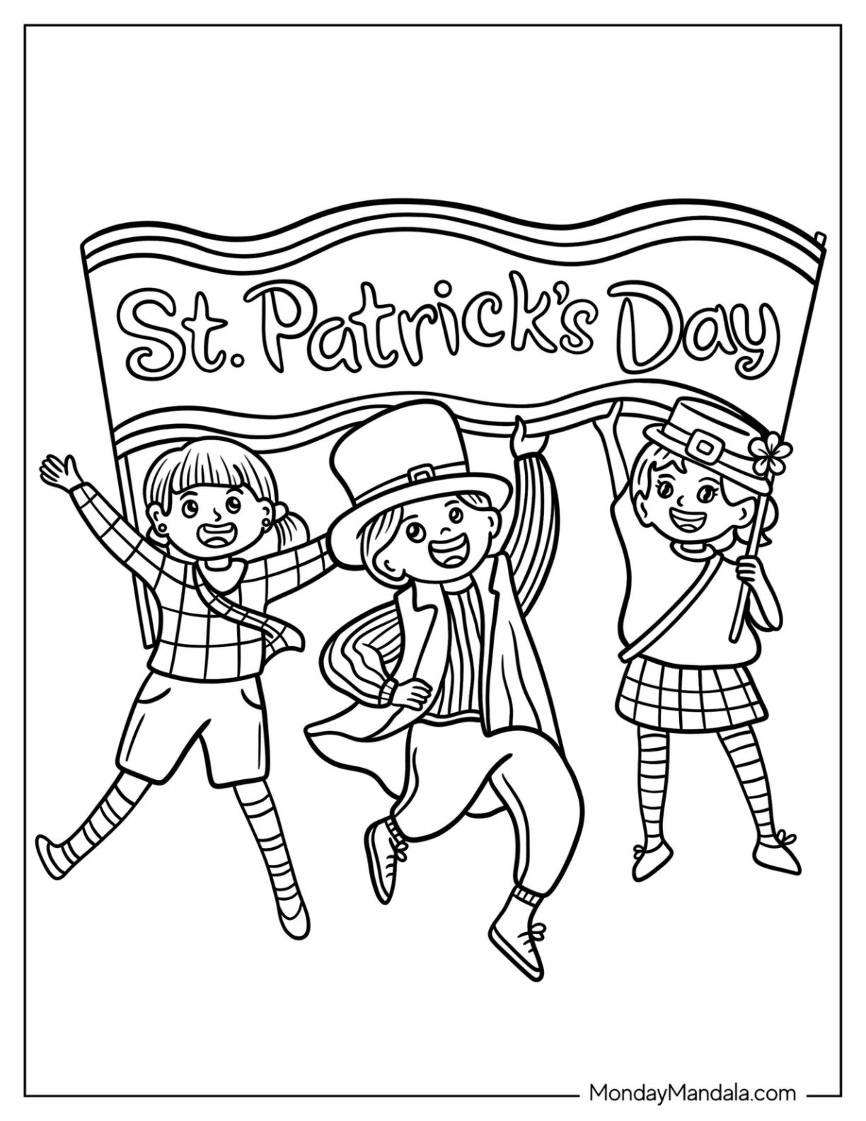 saint patrick's day coloring printables