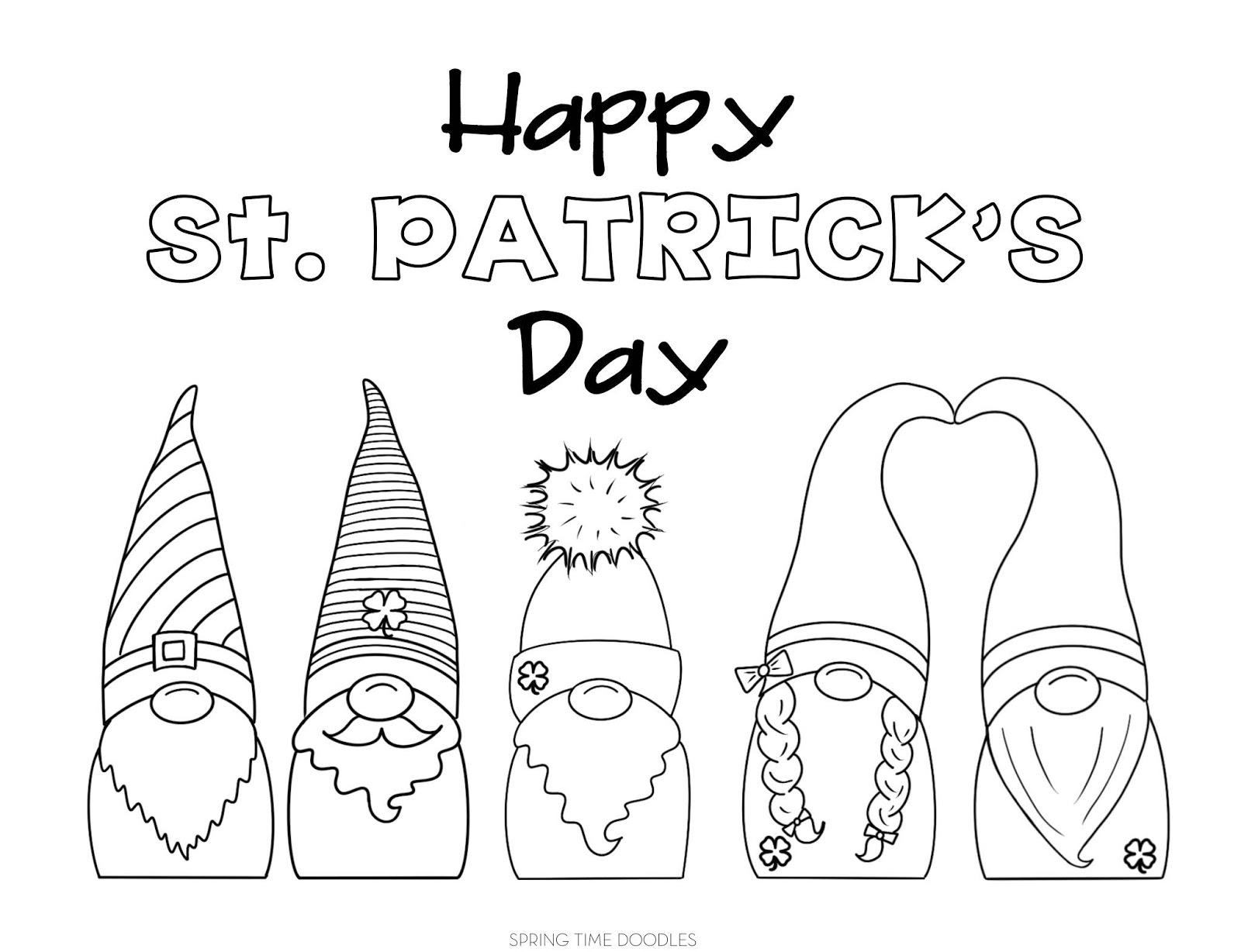 free printable st patrick day coloring pages