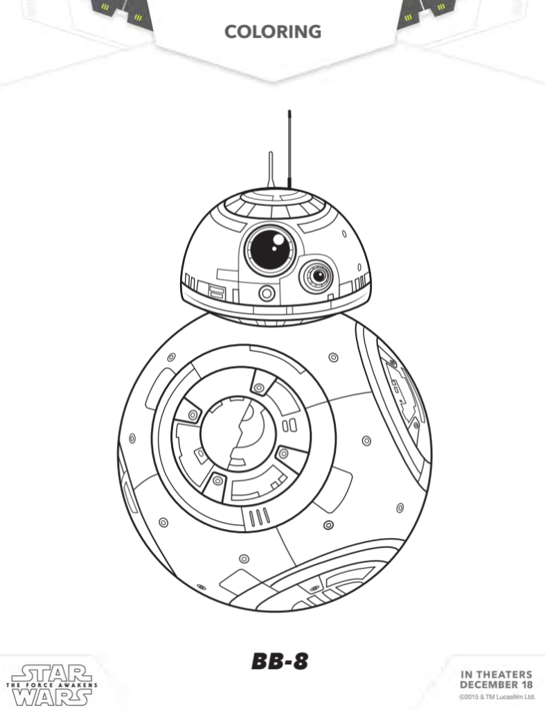 Star Wars The Force Awakens Coloring Pages And Activities Desert Chica