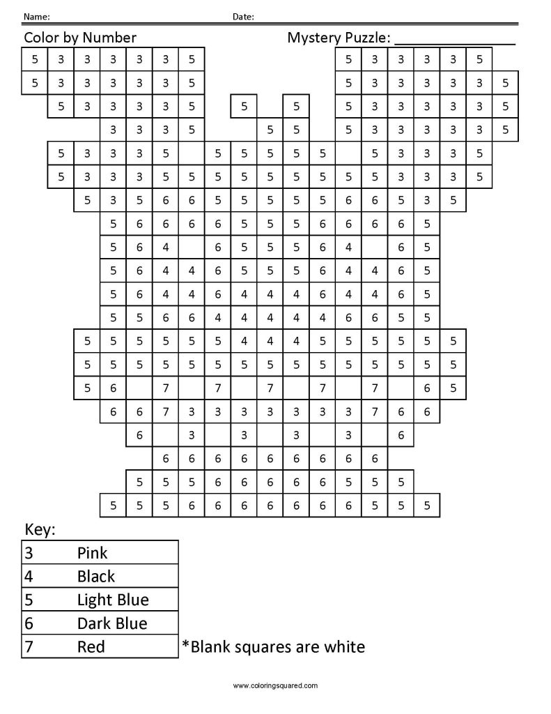 color by number squares printable color by number squares printable