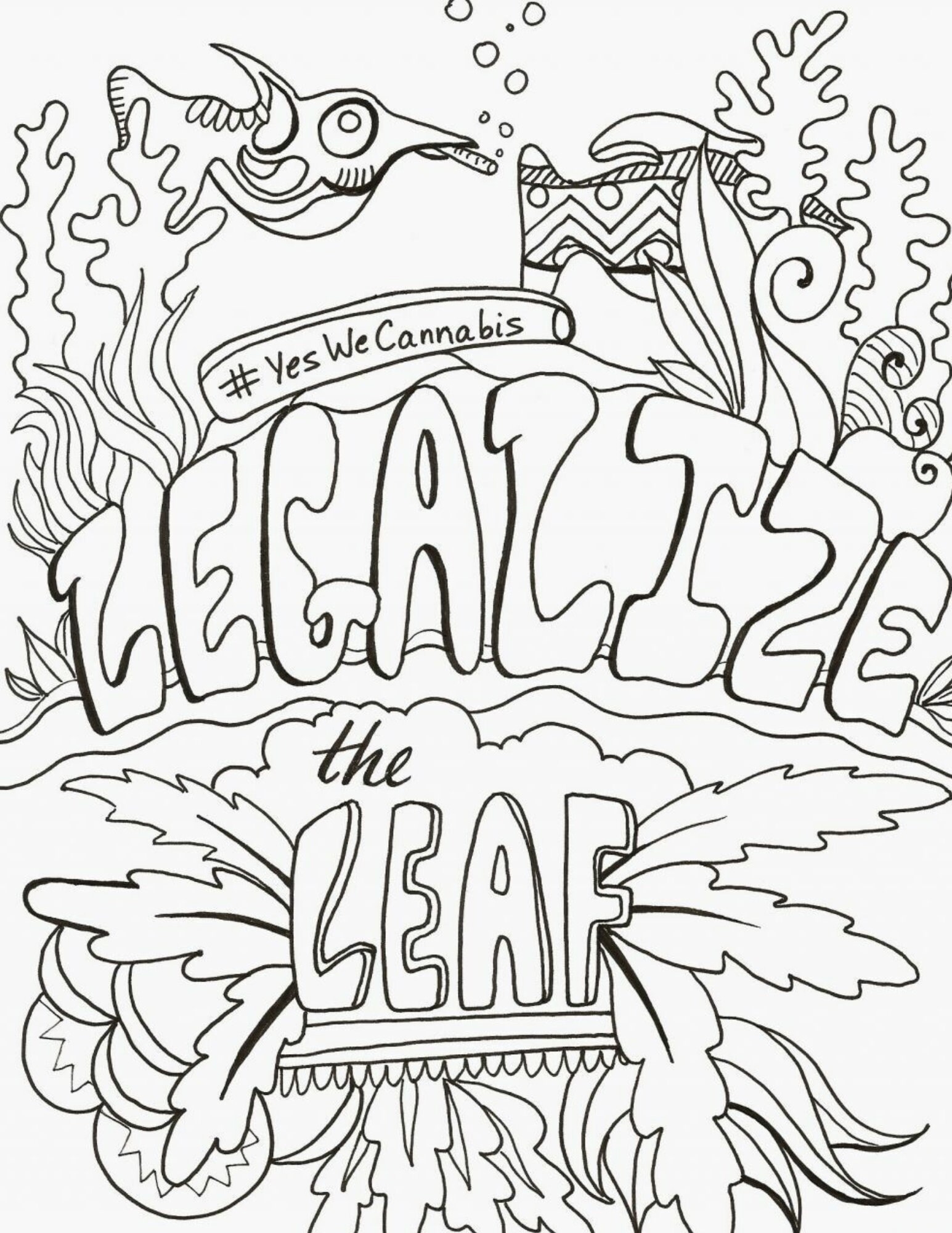 Stoner 420 Adult Coloring Book Digital Download Printable Etsy