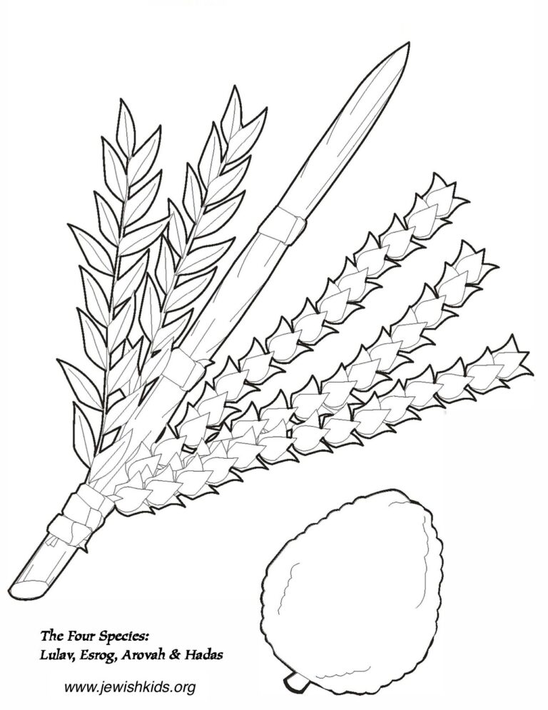 Sukkot Coloring Pages Crafts Coloring Pages Jewish Kids
