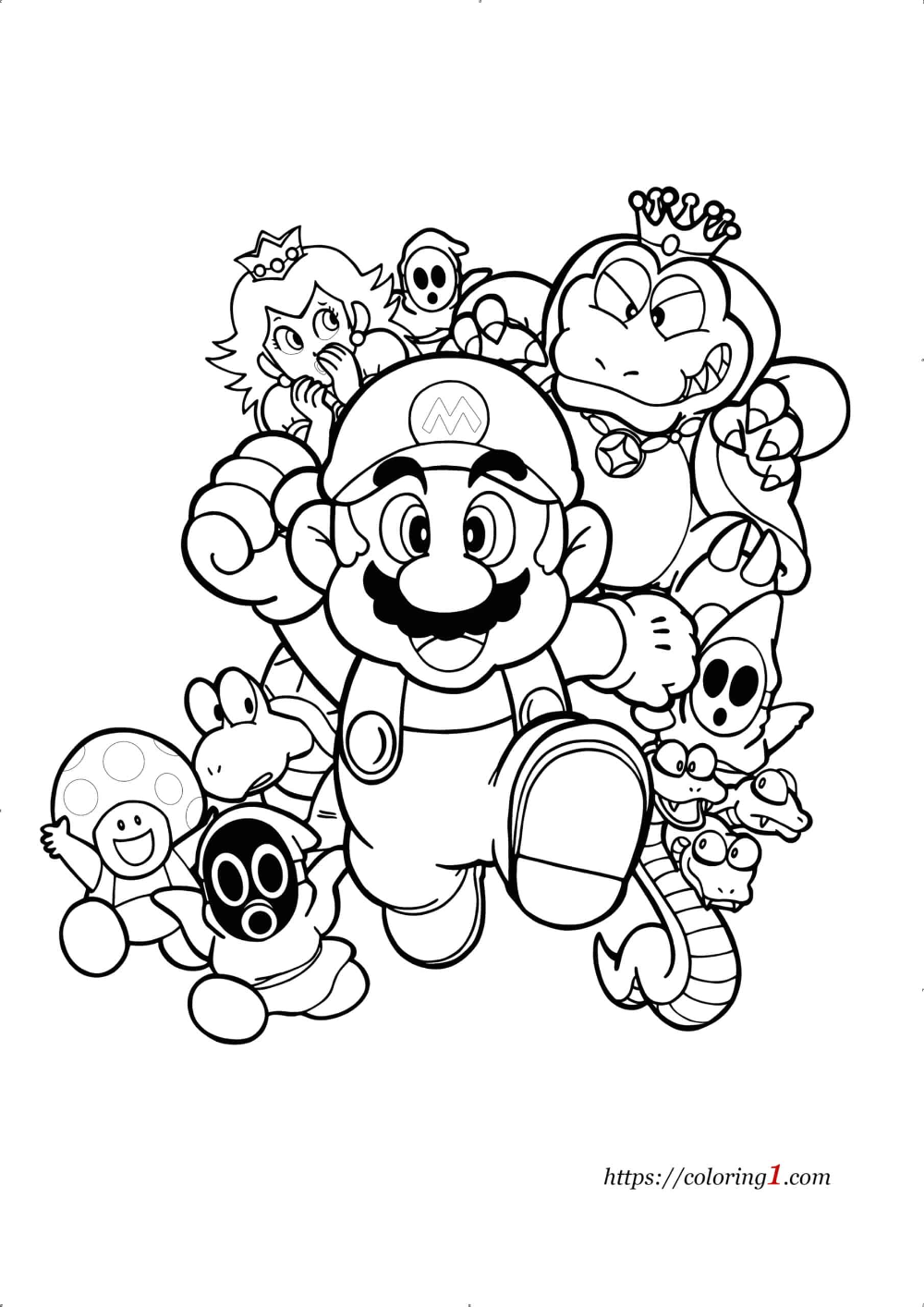 Super Mario Bros Coloring Pages 2 Free Coloring Sheets 2021 