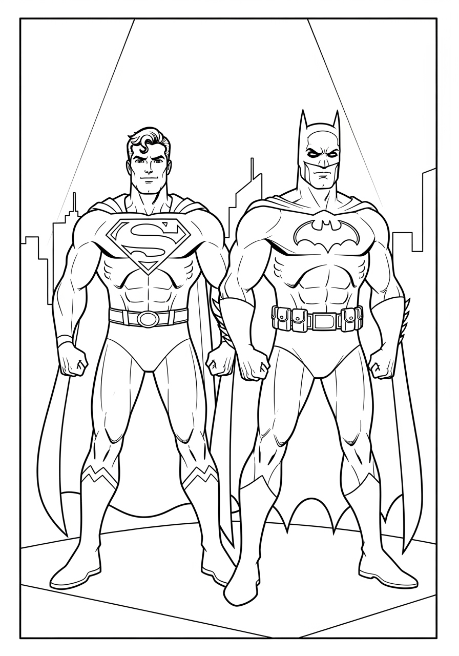 Superman And Batman Coloring Pages Fun Printable Activities For Kids Diy magazine