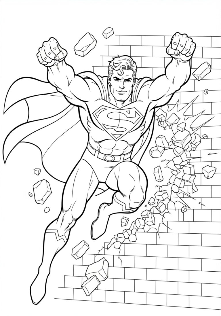 Superman Free Coloring Sheets For Kids