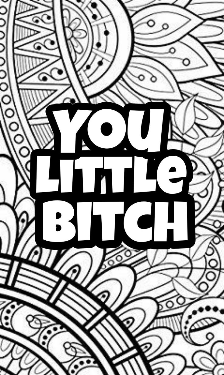 Swear Word Adult Coloring Page