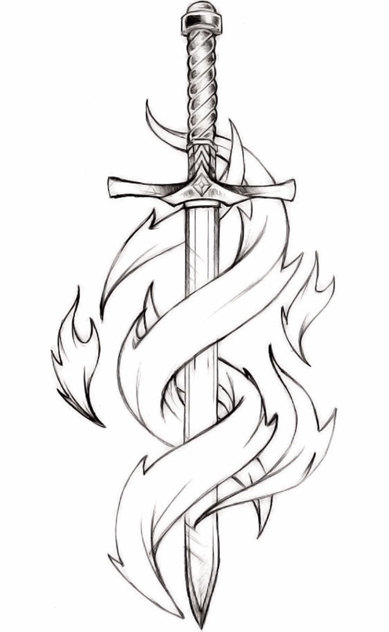 Sword Coloring Page