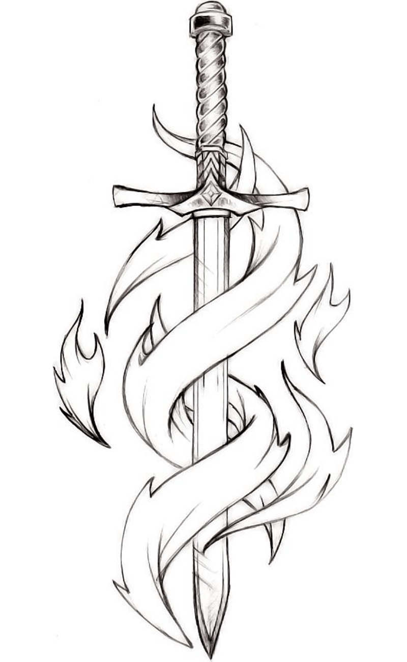 Sword Coloring Page Sword Coloring Page