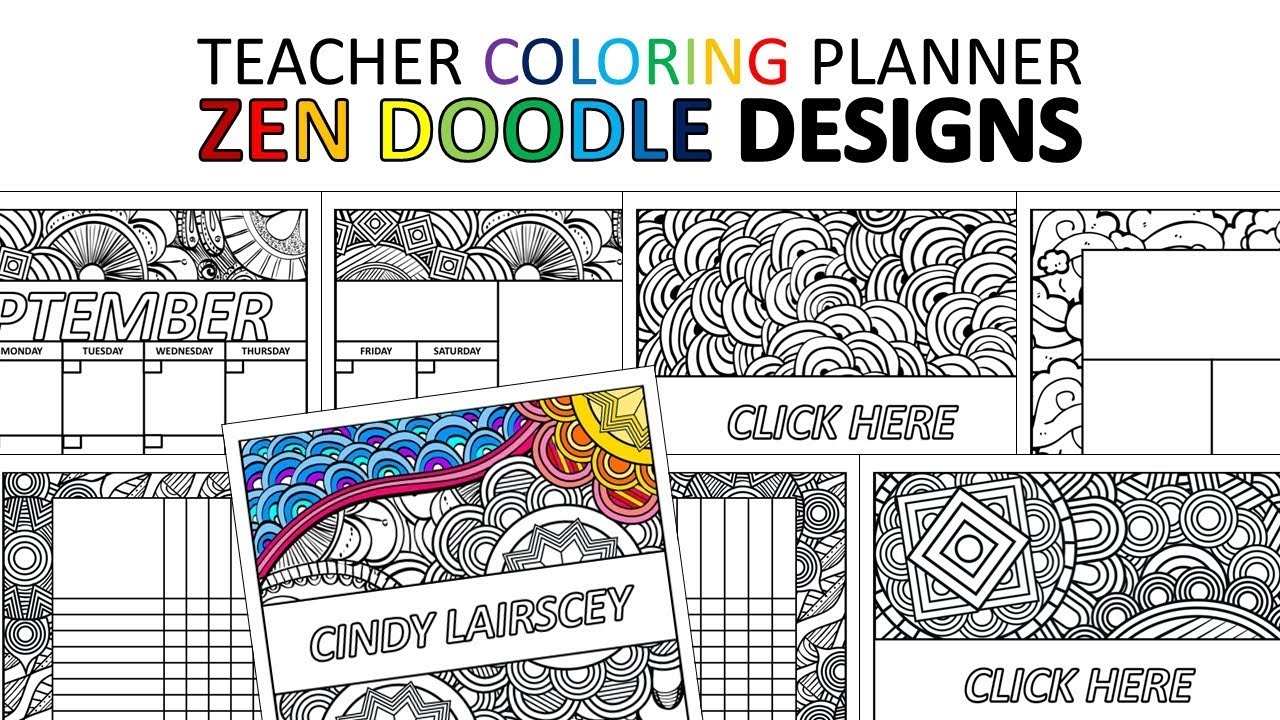 free printable color teacher planner