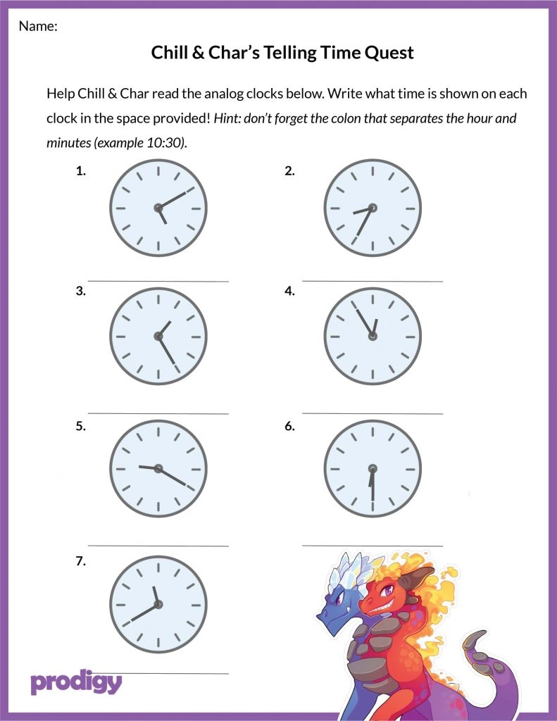 Telling Time Worksheets 20 Effective Practice Materials Prodigy Math Blog Telling Time Worksheets 20 Effective Practice Materials Prodigy Math Blog