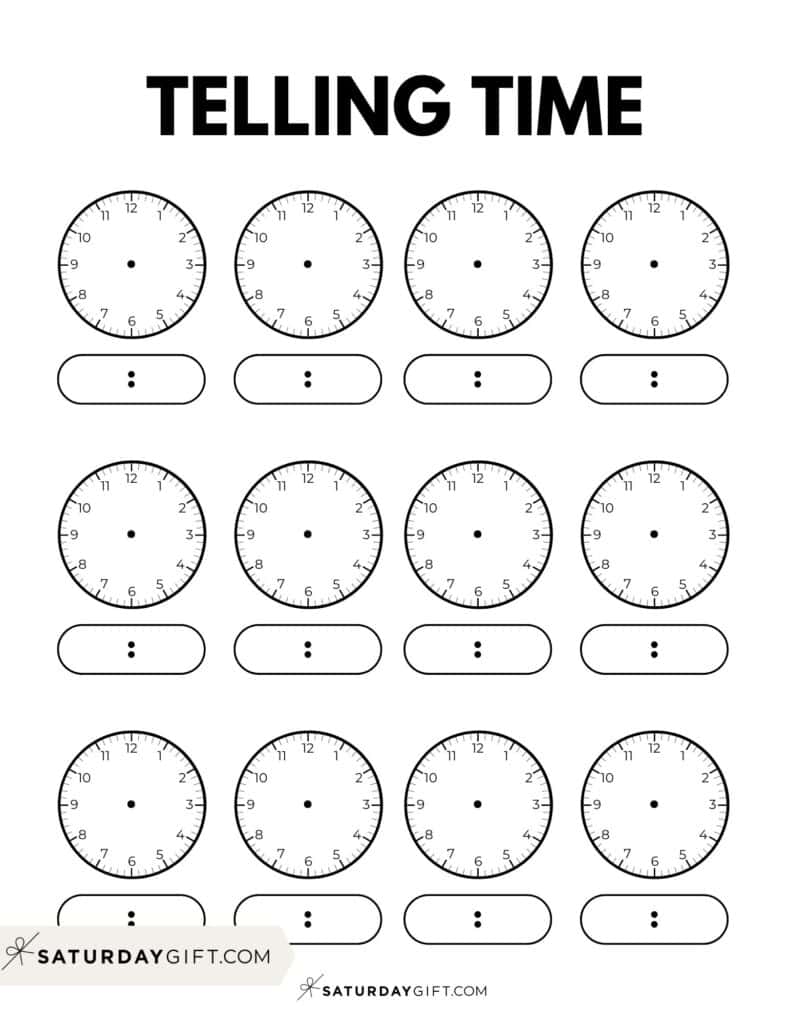 Telling Time Worksheets Posters 11 Free Printables
