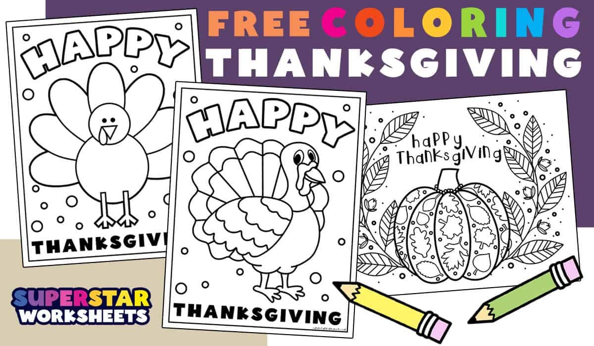 free printable thanksgiving coloring sheets for kindergarten