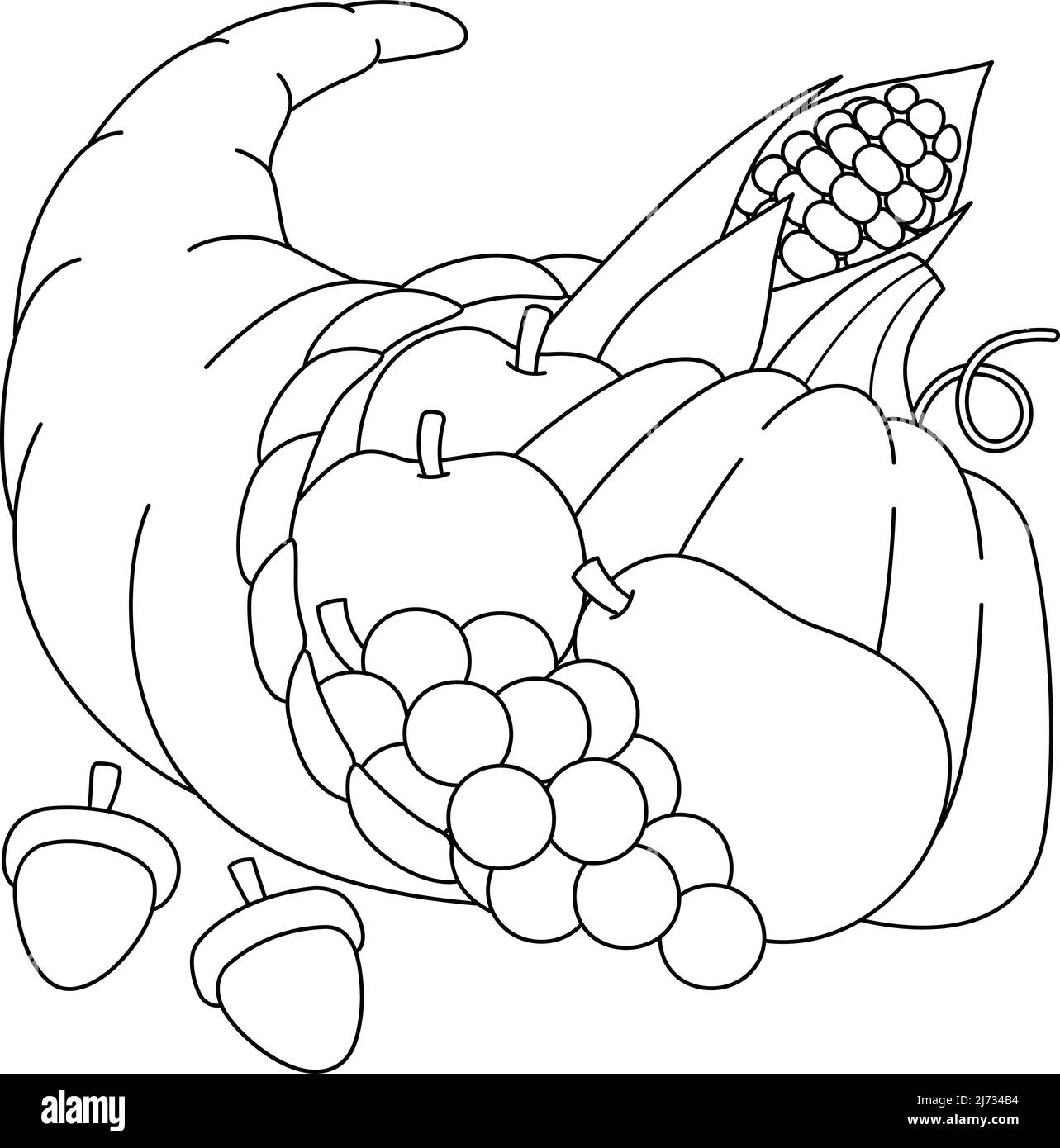 Thanksgiving Cornucopia Coloring Page For Kids Stock Vector Image Art Alamy Thanksgiving Cornucopia Coloring Page For Kids Stock Vector Image Art Alamy