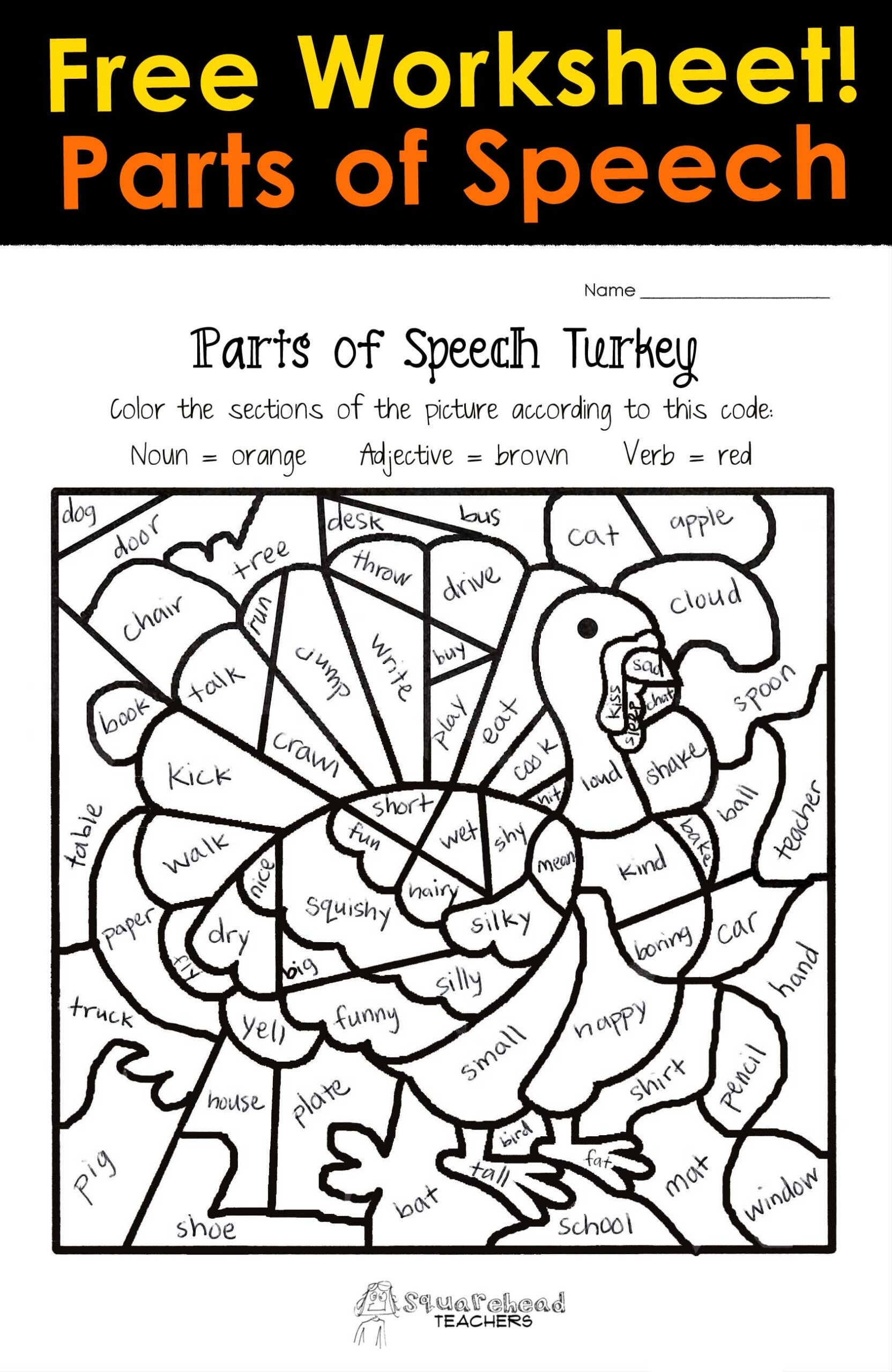 parts of speech worksheets parts of speech worksheets