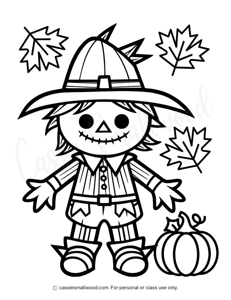 THE BEST Scarecrow Coloring Pages Cassie Smallwood THE BEST Scarecrow Coloring Pages Cassie Smallwood