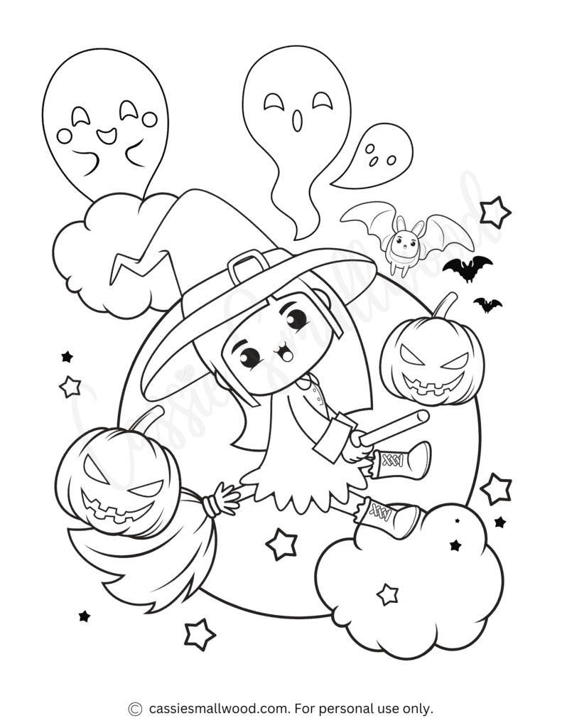THE BEST Witch Coloring Pages Cassie Smallwood