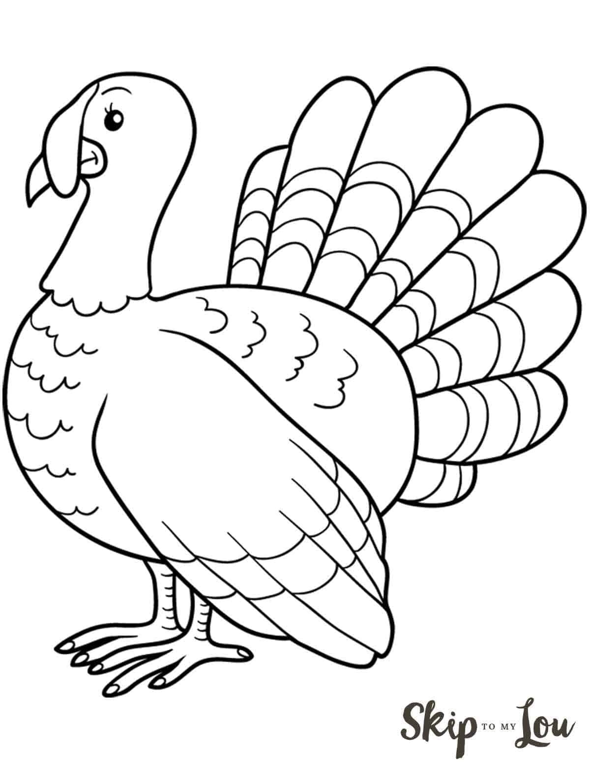 The CUTEST Free Turkey Coloring Pages Skip To My Lou