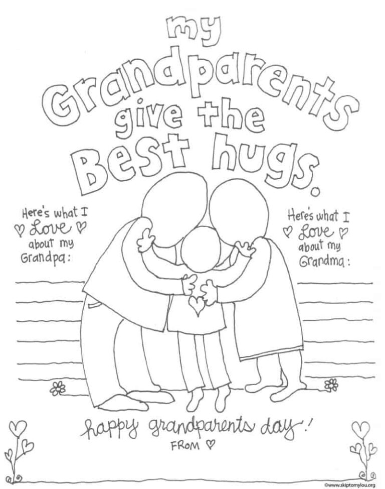 The CUTEST Grandparents Day Coloring Pages Skip To My Lou