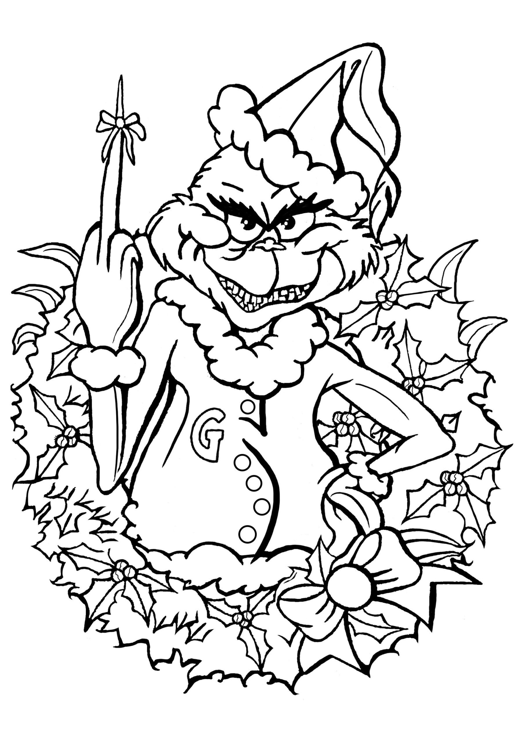grinch coloring pages printable grinch coloring pages printable