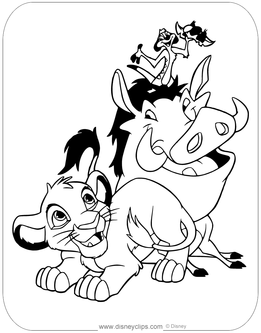 The Lion King Coloring Pages Printable PDF 3 Disneyclips