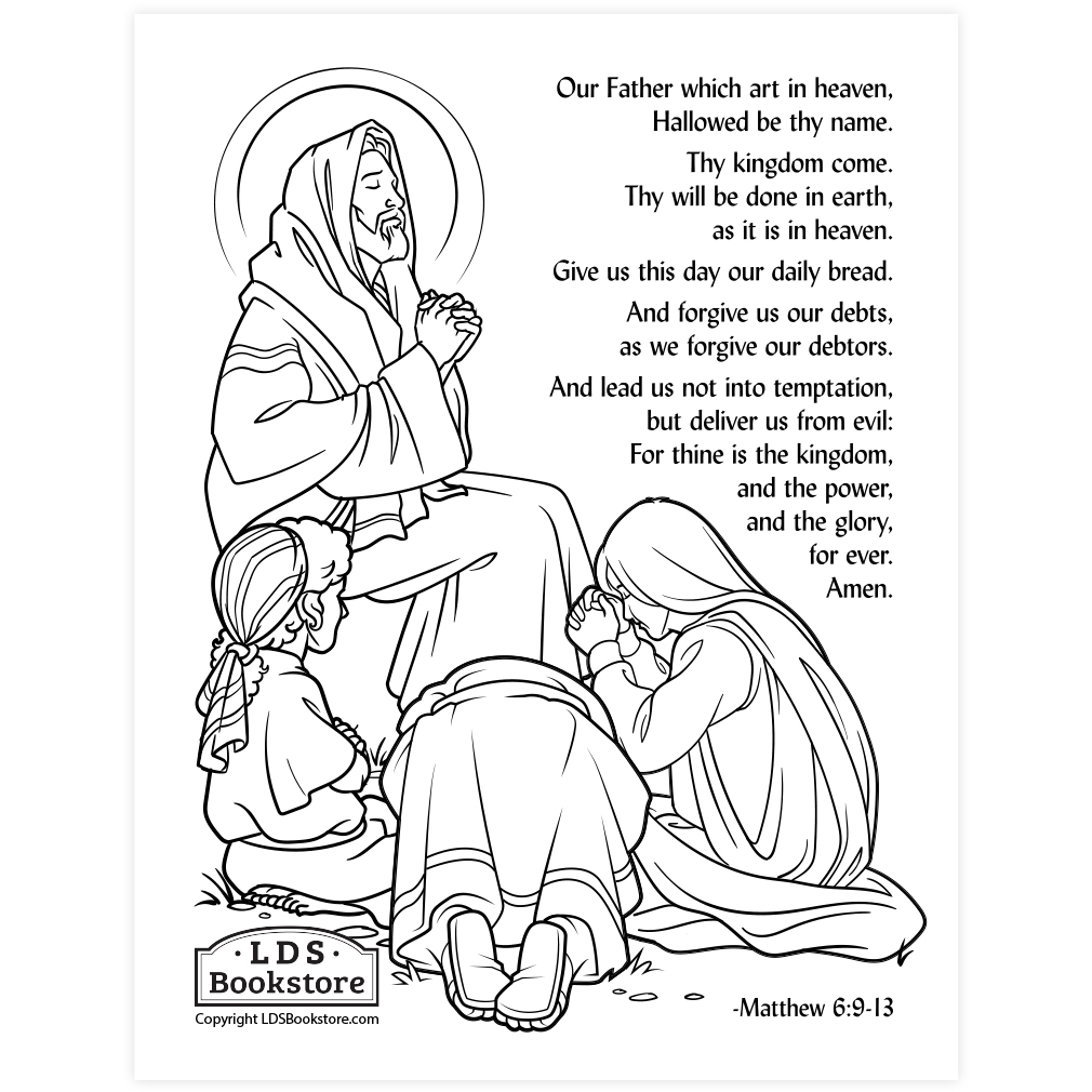 The Lord s Prayer Coloring Page Printable