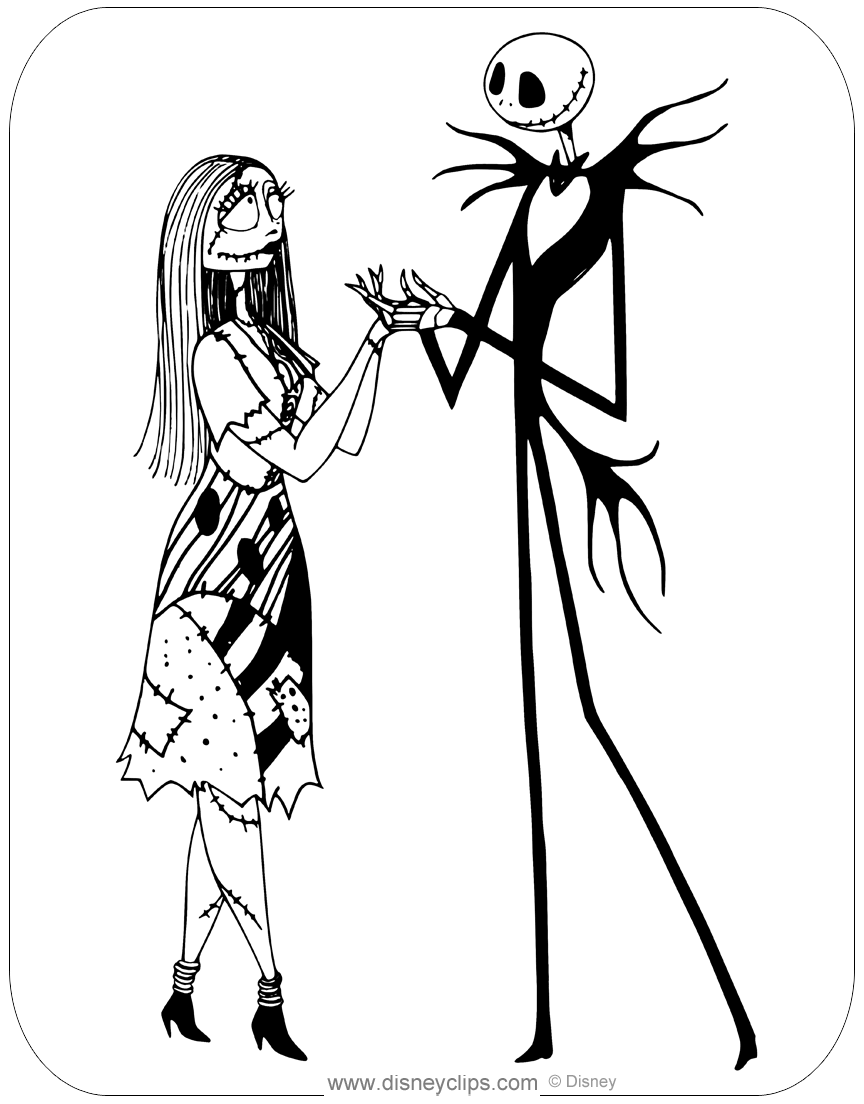 The Nightmare Before Christmas Coloring Pages Disneyclips