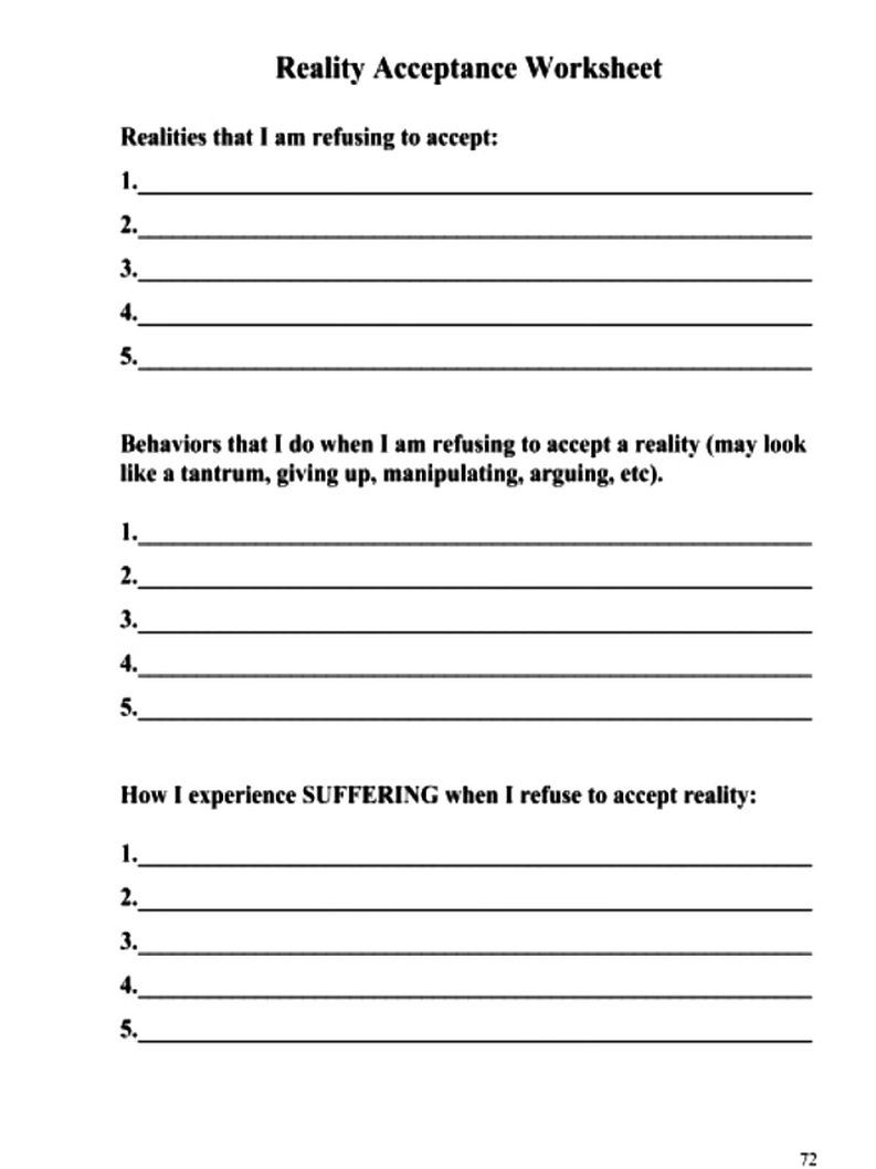 therapist aid worksheets