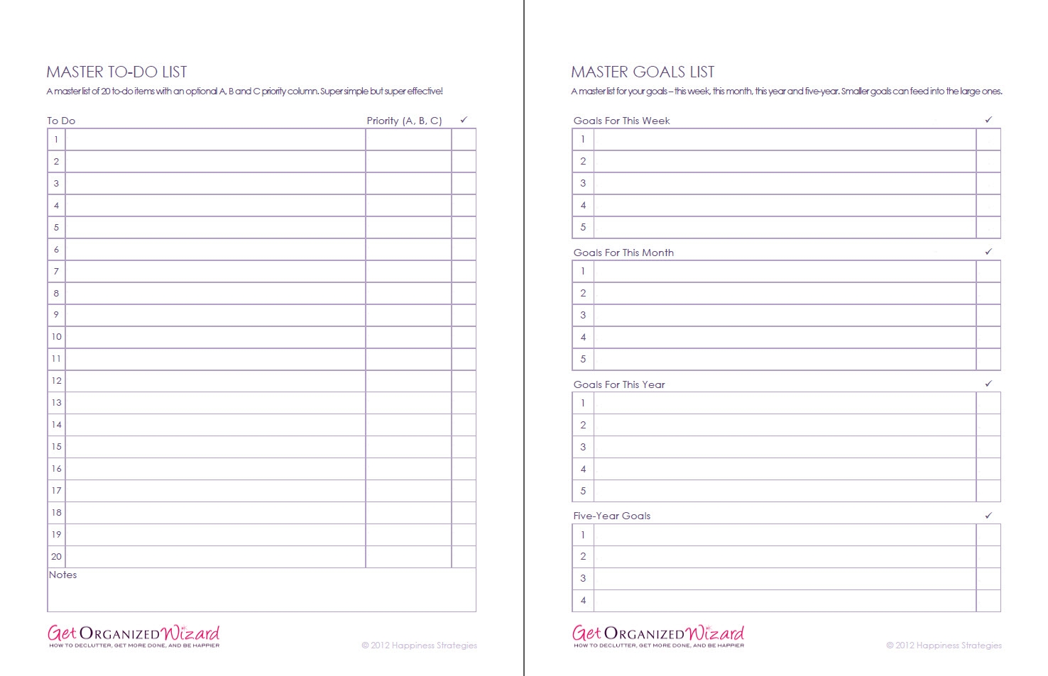 Time Management Worksheets Productivity Planners To Do Lists