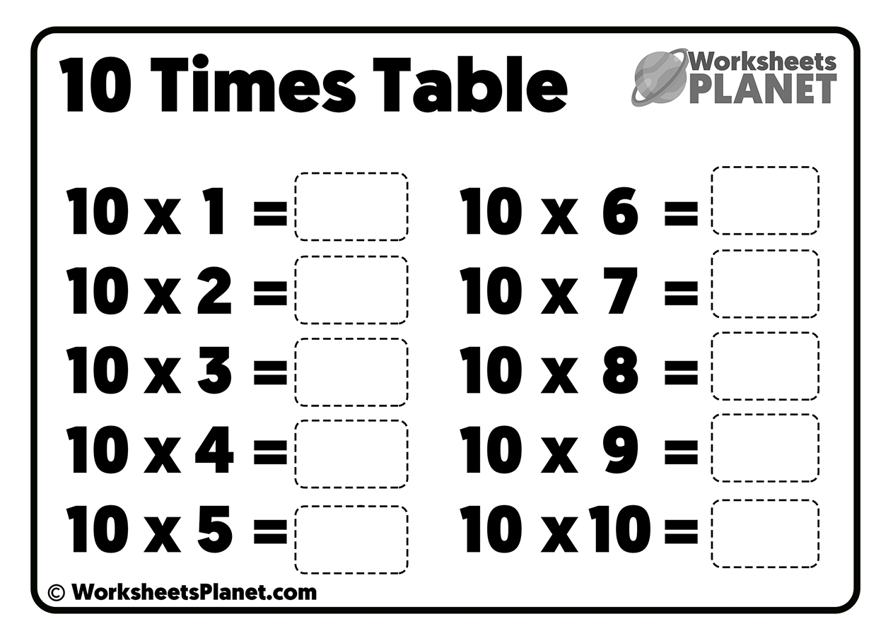 Times Tables Practice Worksheets Ready To Print