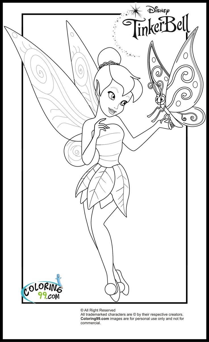Tinkerbell Coloring Pages Tinkerbell Coloring Pages