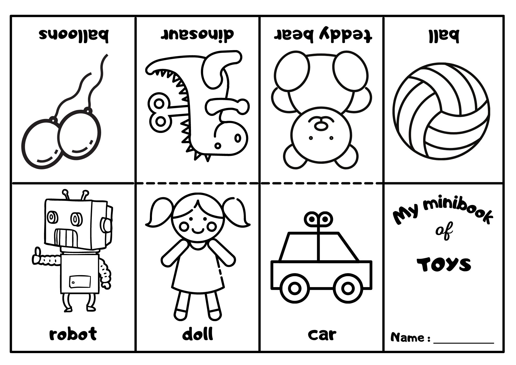 Toys Mini Coloring Book Ezpzlearn