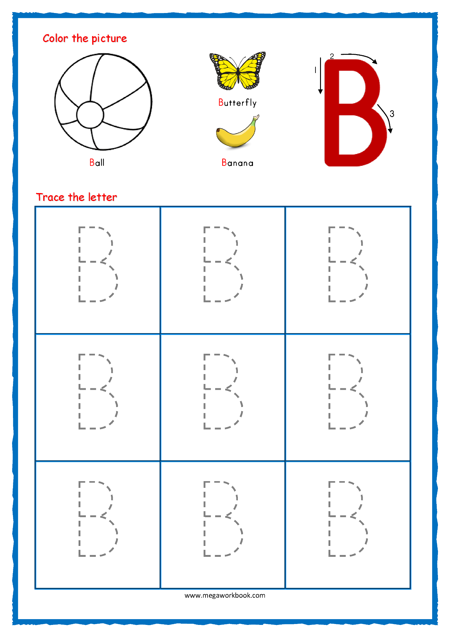 tracing letters worksheets